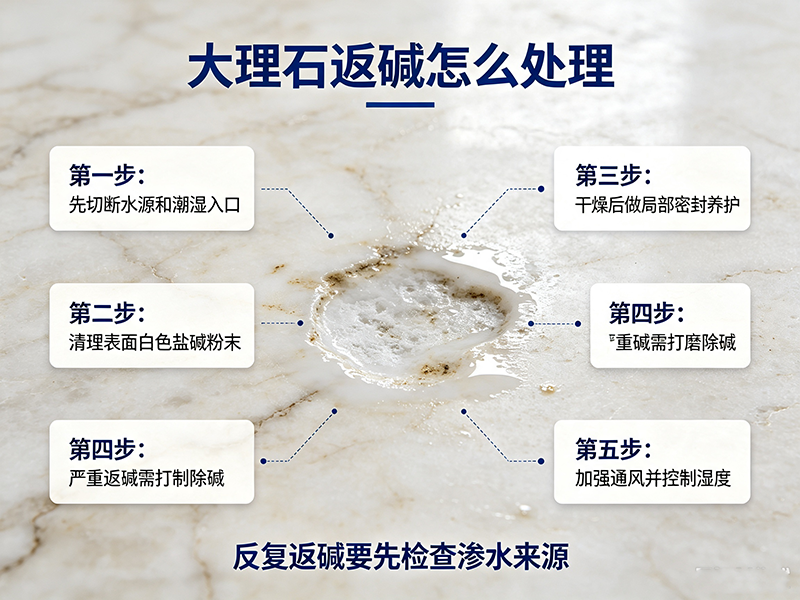 大理石返碱处理